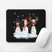 Bowling Kerstmis Pajama Lights Reindeer Santa Fun Muismat (Met muis)