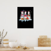 Bowling Kerstmis Pajama Lights Reindeer Santa Fun Poster (Keuken)
