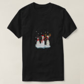 Bowling Kerstmis Pajama Lights Reindeer Santa Fun T-shirt (Design voorkant)