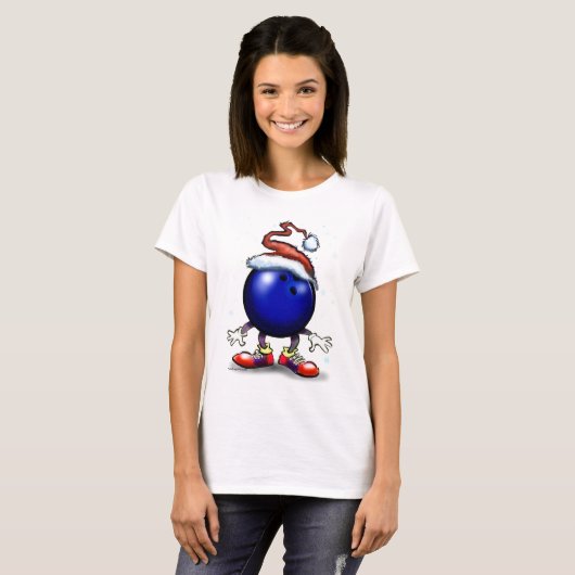 Bowling Kerstmis T-shirt (Voorkant volledig)