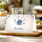 Bowling Kids Verjaardag Feest Eten Tent Place Card Plaatskaartje