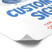 Bowling Kids Verjaardag Feesttafel Teken Poster (Hoek)