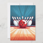 Bowling Kids Verjaardagsfeestje Kaart (Achterkant)