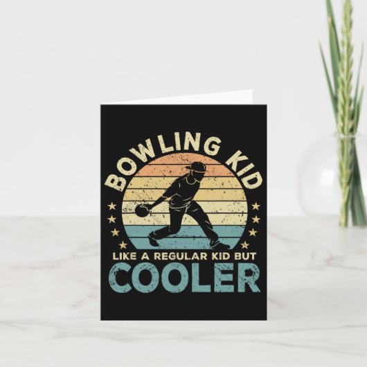 Bowling Kind Bowling Speler Funny Kaart (Voorkant)