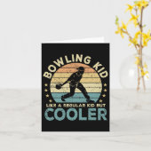 Bowling Kind Bowling Speler Funny Kaart (Gele Bloem)