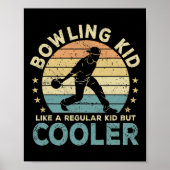 Bowling Kind Bowling Speler Funny Poster (Voorkant)