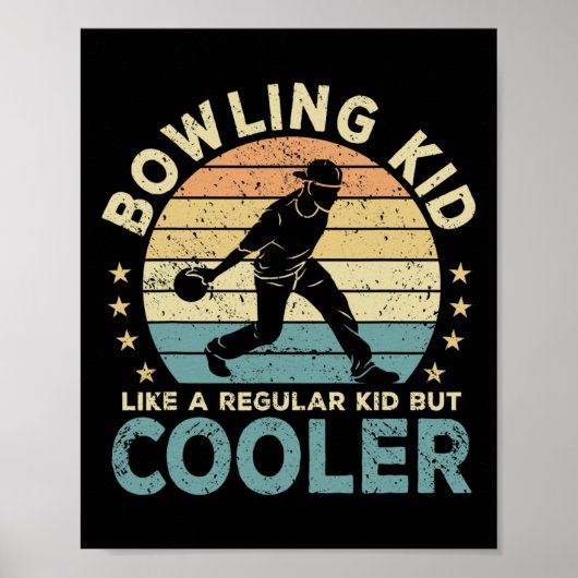 Bowling Kind Bowling Speler Funny Poster (Voorkant)