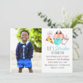 Bowling kind verjaardagsfeestje foto Uitnodiging (Staand voorkant)