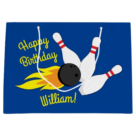 Bowling kinderen Birthday Cute Sports Groot Cadeauzakje (Voorkant)