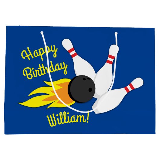 Bowling kinderen Birthday Cute Sports Groot Cadeauzakje (Achterkant)