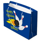 Bowling kinderen Birthday Cute Sports Groot Cadeauzakje (Achterkant Gekanteld)