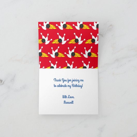 Bowling kinderen Birthday Cute Sports Kaart (Binnen)