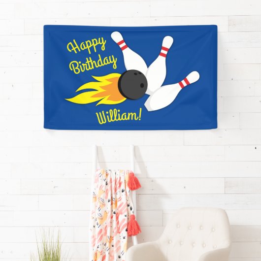 Bowling kinderen Birthday Cute Sports Spandoek (Insitu)