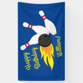 Bowling kinderen Birthday Cute Sports Spandoek (Verticaal)