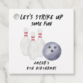 Bowling Kinderverjaardagsfeestje Bedankjes Labels