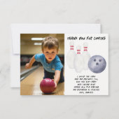 Bowling Kinderverjaardagsfeestje Bedankkaart (Voorkant)