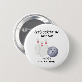 Bowling Kinderverjaardagsfeestje Ronde Button 5,7 Cm