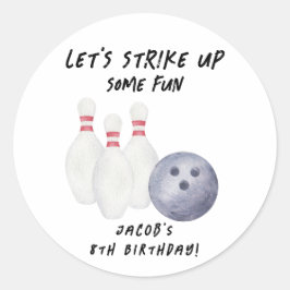 Bowling Kinderverjaardagsfeestje Ronde Sticker