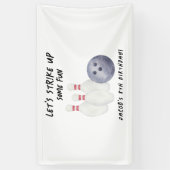 Bowling Kinderverjaardagsfeestje Spandoek (Verticaal)