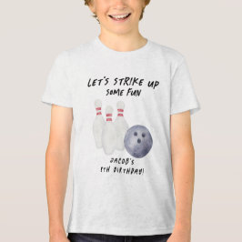 Bowling Kinderverjaardagsfeestje Tri-Blend Shirt