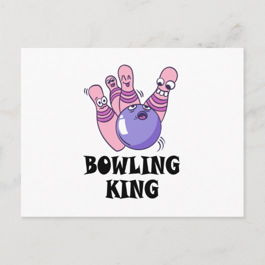 Bowling King Childrens Birthday Party Briefkaart (Voorkant)