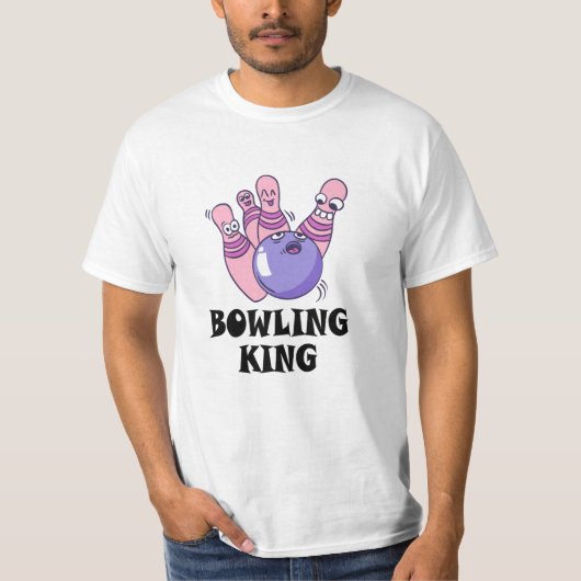 Bowling King Childrens Birthday Party T-shirt (Voorkant)
