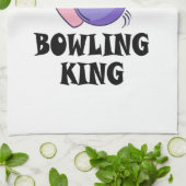 Bowling King Childrens Birthday Party Theedoek (Gevouwen)