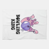 Bowling King Childrens Birthday Party Theedoek (Horizontaal)