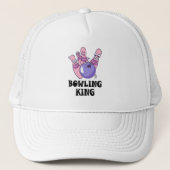 Bowling King Childrens Birthday Party Trucker Pet (Voorkant)