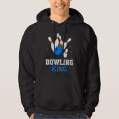 Bowling King Crown Bowler Bowling Team Strike Bowl Hoodie (Voorkant)