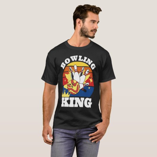 Bowling King Evolution of Man Bowling T-shirt (Voorkant volledig)