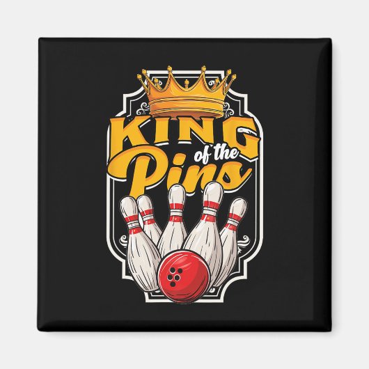 Bowling King of the Pins Magneet (Voorkant)