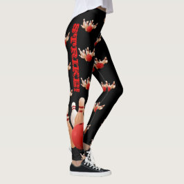 Bowling Kingpin Leggings Aangepaste Yoga Pants