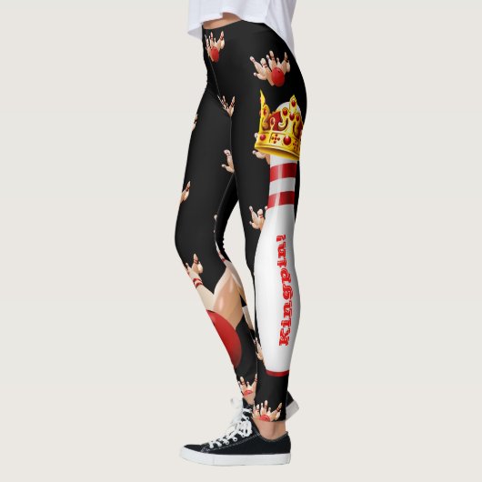 Bowling Kingpin Leggings Aangepaste Yoga Pants (Links)