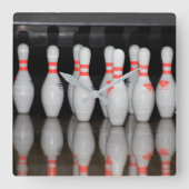 Bowling-klok Vierkante Klok (Voorkant)