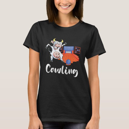 Bowling Koe Bowler Strike Bowling Pin Bowling Bal T-shirt (Voorkant)