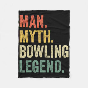 Bowling Komische Man Mythe Bowling Team Legende Vi Fleece Deken