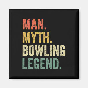 Bowling Komische Man Mythe Bowling Team Legende Vi Magneet
