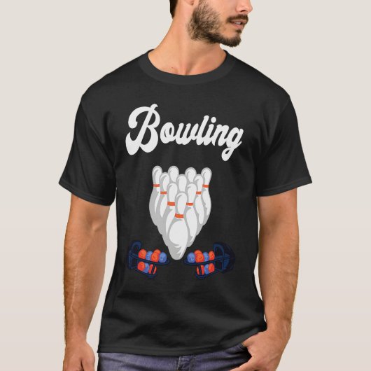 Bowling Lane Bowling Set Strike Bowling Team Bowli T-shirt (Voorkant)
