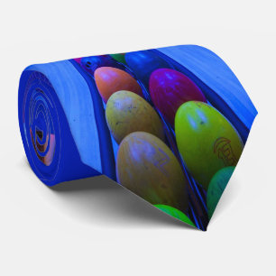 Bowling lanes ballen zwart licht kleur stropdas