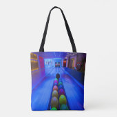 Bowling Lanes blaast zwarte lichte Canvas tas (Achterkant)