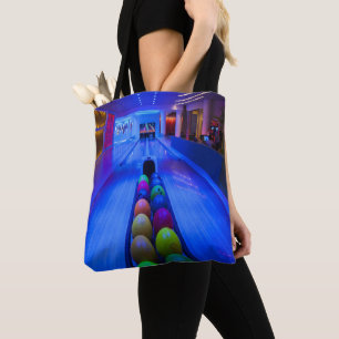Bowling Lanes blaast zwarte lichte Canvas tas