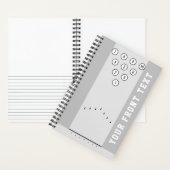 Bowling Lanes met Gutters Custom Text Front & Back Notitieboek (Binnen)