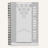 Bowling Lanes met Gutters Custom Text Front & Back Notitieboek (Voorkant)