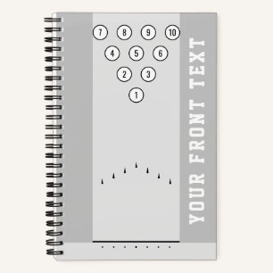 Bowling Lanes met Gutters Custom Text Front & Back Notitieboek