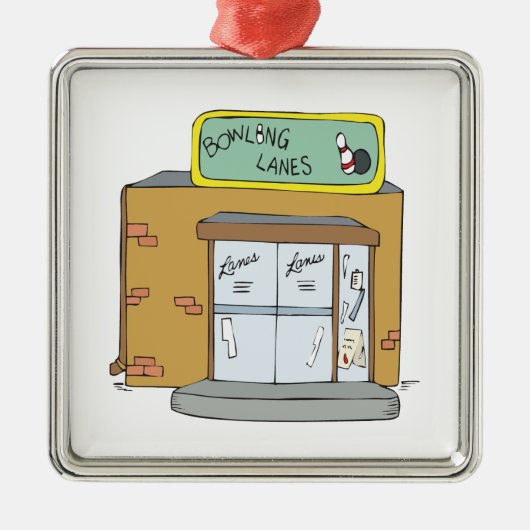 Bowling Lanes Metalen Ornament (Voorkant)