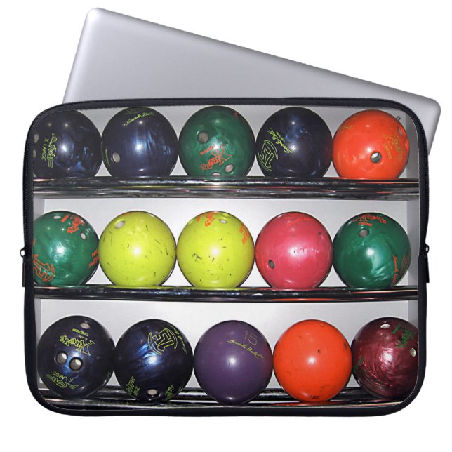Bowling laptophoes laptop sleeve (Voorkant)
