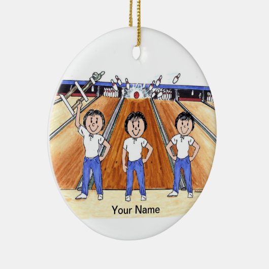 Bowling League - Drie Vrouwen Keramisch Ornament (Rechts)