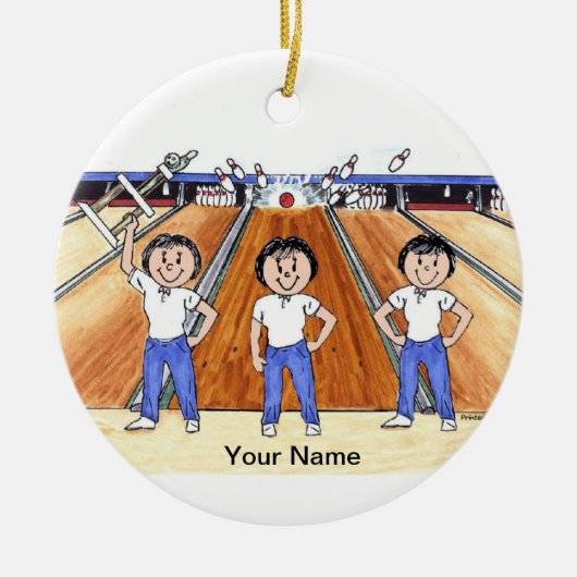 Bowling League - Drie Vrouwen Keramisch Ornament (Voorkant)