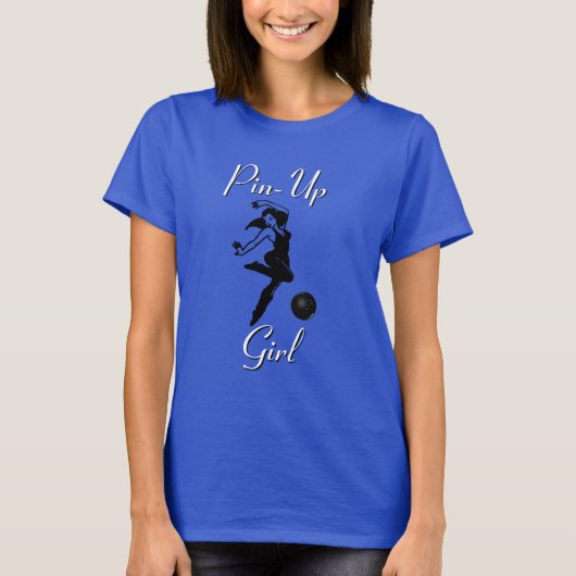 Bowling League Women's Pin-Up Girl bowling T-Shir T-shirt (Voorkant)